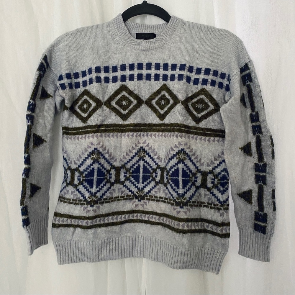 J. CREW Fair Isle Patterned Sweater - size small